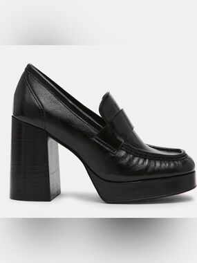 Steve Madden MUNDAY Black Leather, Size 9